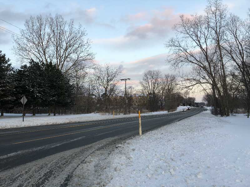 2月の主要道路の様子